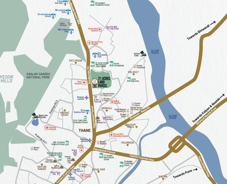 Runwal 25 Hours Life Location Map